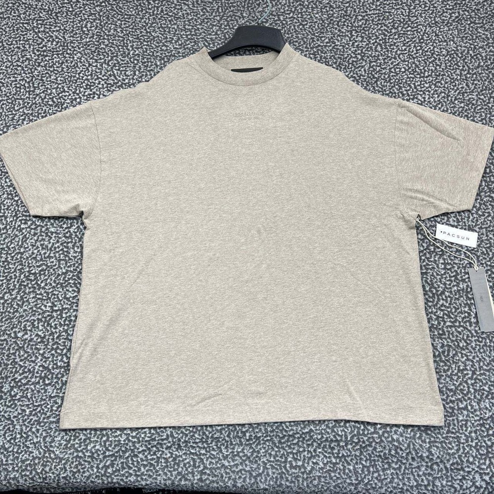Essentials Fear of God Shirt Men Small Brown Blank Plain Short Sleeve FOG New S